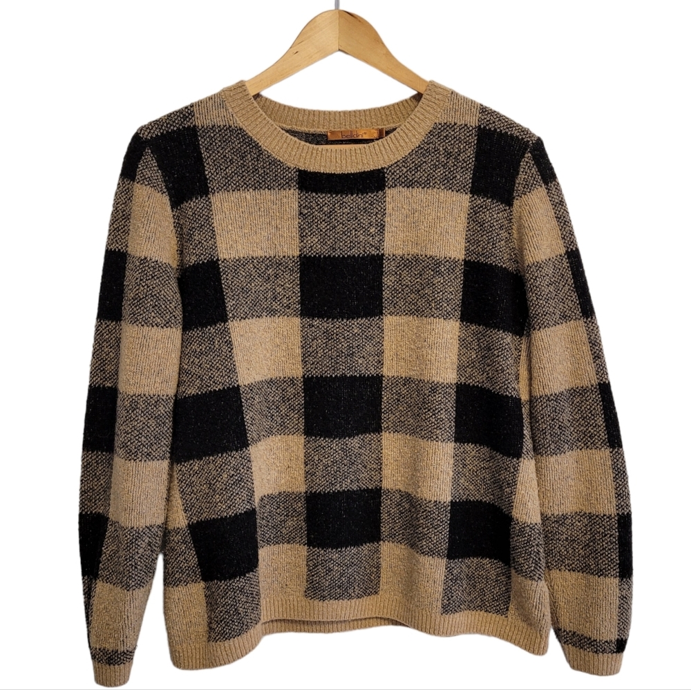 BELLDINI Plaid Knit Sweater (Large)